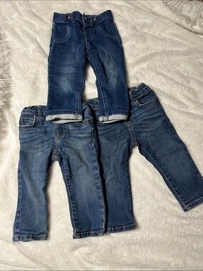 Three Pairs 12M Baby Jeans